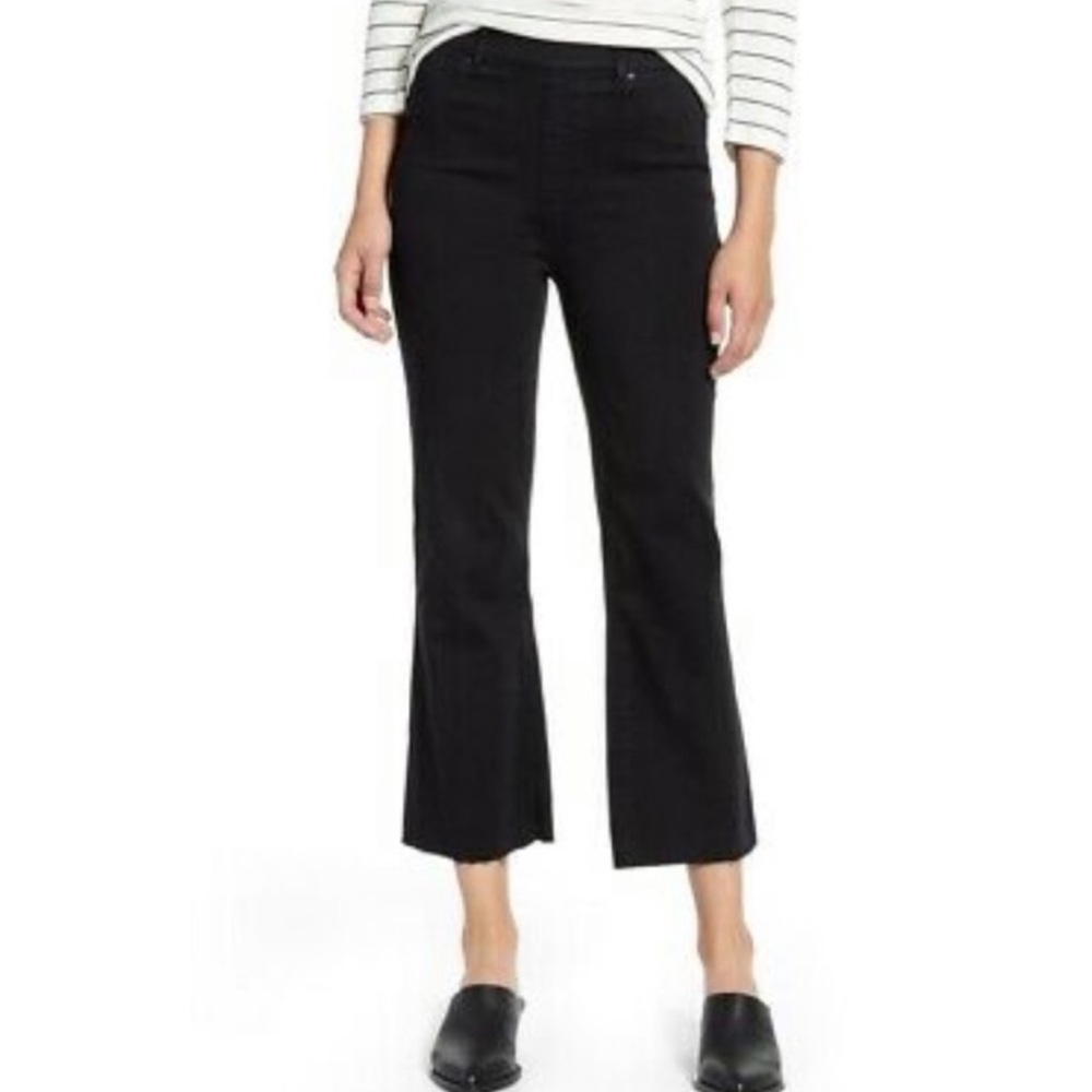Spanx Pull On Cropped Flare Jeans Black